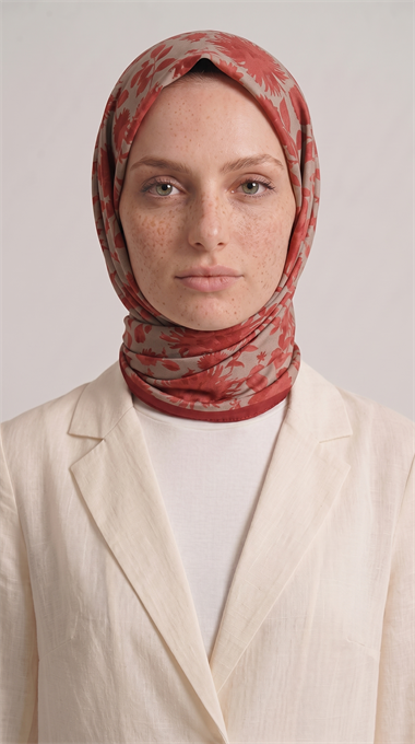 FLORA COTTON EŞARP -  KİREMİT 