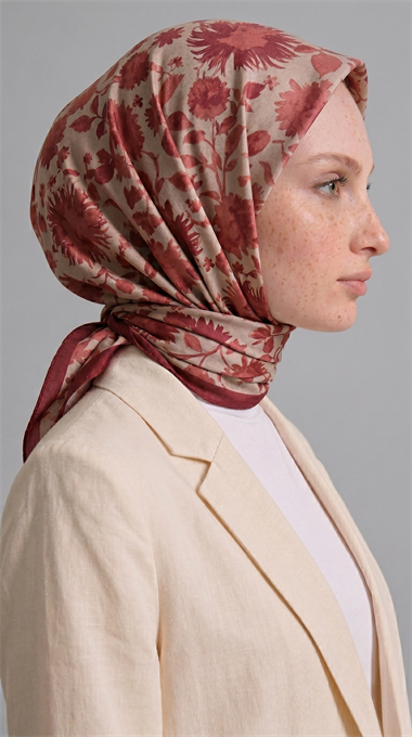 FLORA COTTON EŞARP -  KİREMİT 