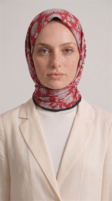 FLORA COTTON EŞARP - KIRMIZI