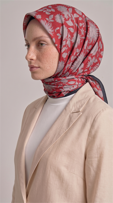 FLORA COTTON EŞARP - KIRMIZI