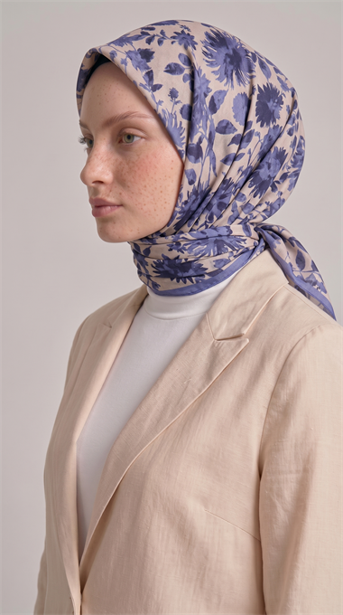 Karaca EşarpKOTON EŞARP FLORA COTTON EŞARP - LİLA
