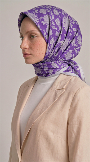 Karaca EşarpKOTON EŞARP FLORA COTTON EŞARP -  MOR