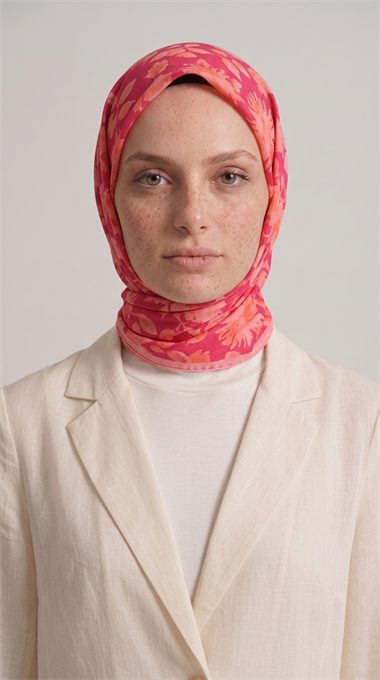 FLORA COTTON EŞARP -  PEMBE