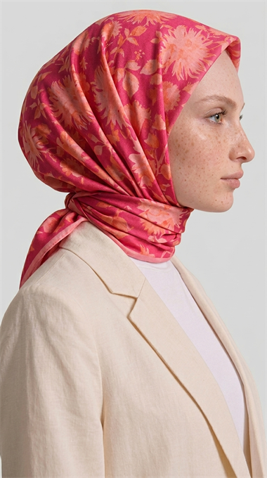 FLORA COTTON EŞARP -  PEMBE
