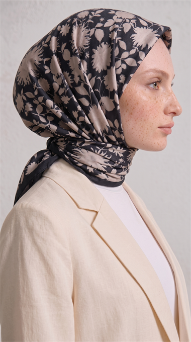 FLORA COTTON EŞARP -  SİYAH 