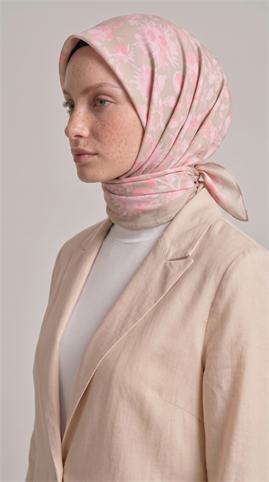 FLORA COTTON EŞARP - TOZ PEMBE 