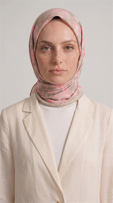 FLORA COTTON EŞARP - TOZ PEMBE 