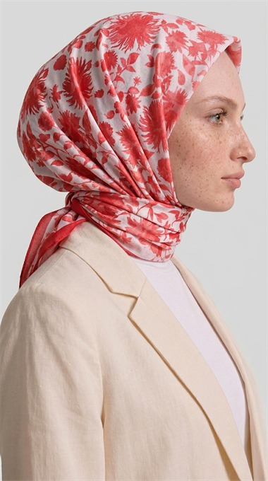 FLORA COTTON EŞARP -  TURUNCU