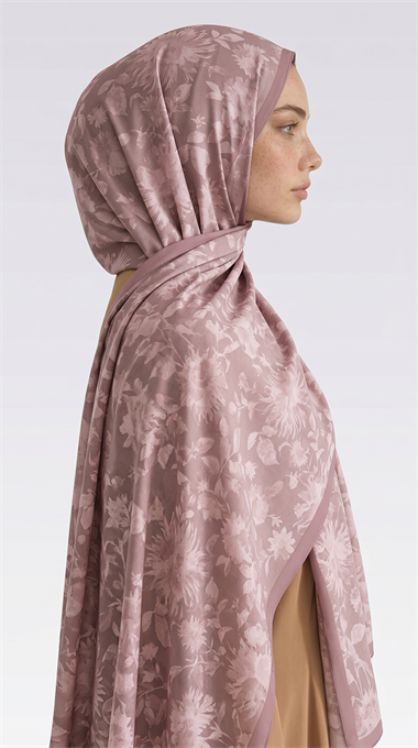 FLORA DESENLİ COTTON ŞAL - BEJ / KREM 