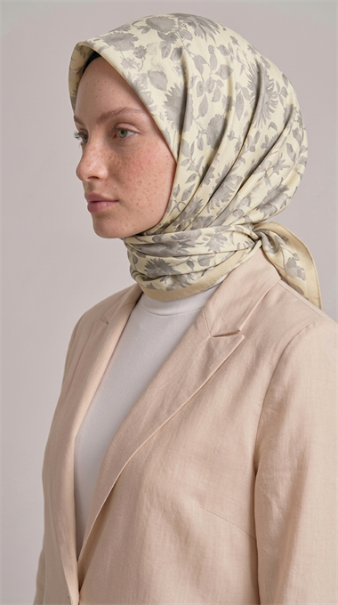 FLORA COTTON EŞARP  -  SARI 