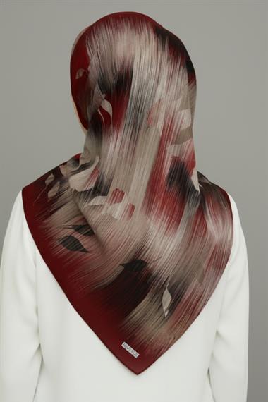 KARACA DESENLİ RAYON EŞARP - BORDO