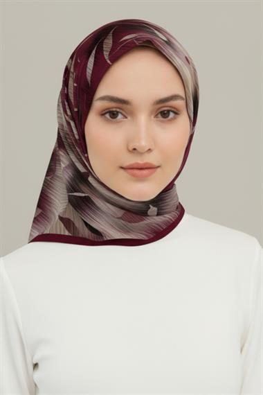 KARACA DESENLİ RAYON EŞARP - MOR 