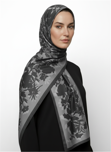 KARACA LİYA COTTON ŞAL - ANTRASİT GRİ 