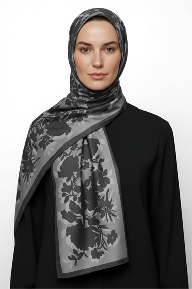 KARACA LİYA COTTON ŞAL - ANTRASİT GRİ 