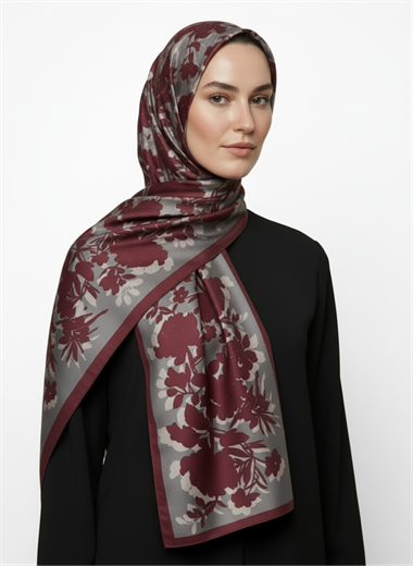 KARACA LİYA COTTON ŞAL - BORDO 