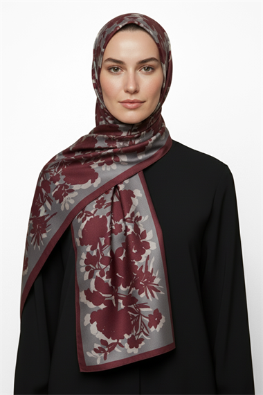 KARACA LİYA COTTON ŞAL - BORDO 