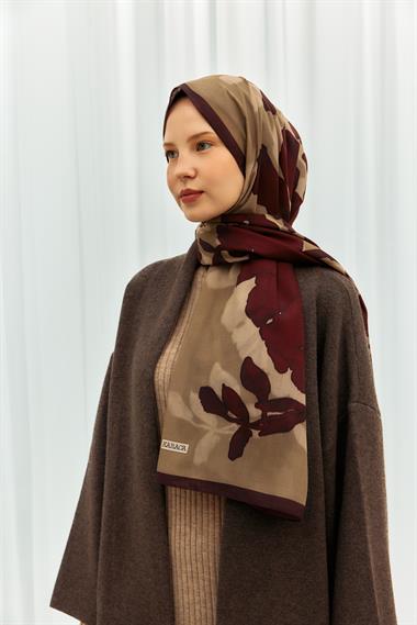 KARACA LİYA COTTON ŞAL - BORDO 
