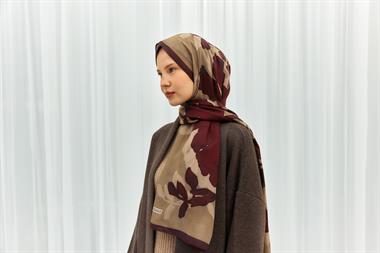 KARACA LİYA COTTON ŞAL - BORDO 