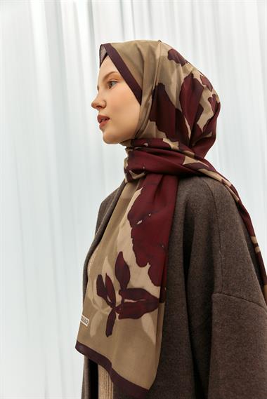 KARACA LİYA COTTON ŞAL - BORDO 