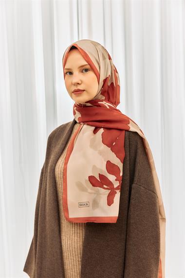 KARACA LİYA COTTON ŞAL -  KİREMİT