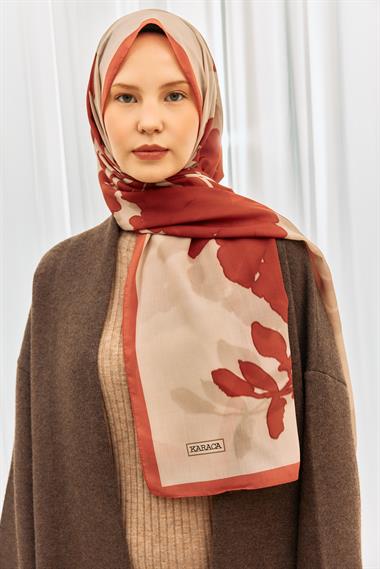 KARACA LİYA COTTON ŞAL -  KİREMİT