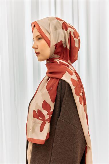 KARACA LİYA COTTON ŞAL -  KİREMİT