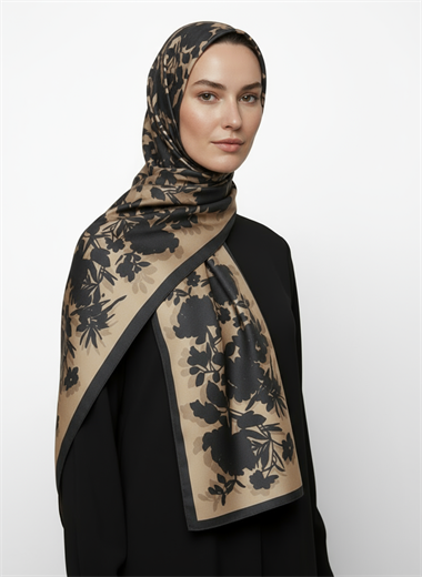 KARACA LİYA COTTON ŞAL -   PETROL YEŞİLİ 