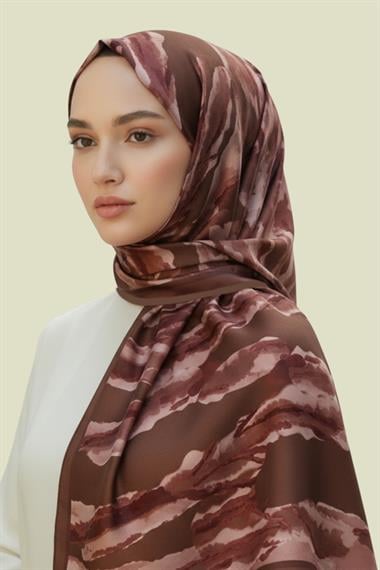 KARACA LUNA COTTON ŞAL - BORDO 