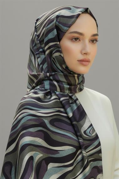 KARACA MODERN ZEBRA ŞAL - İNDİGO 