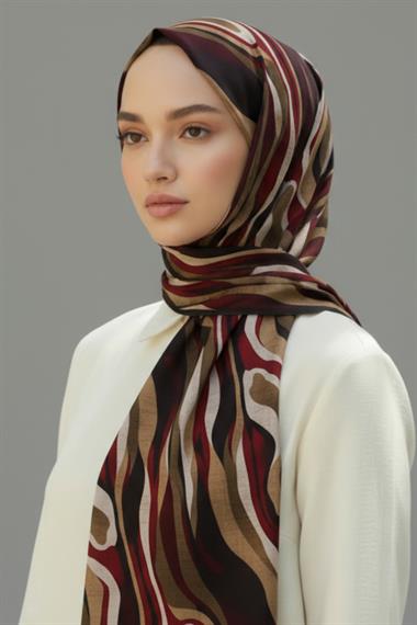 KARACA MODERN ZEBRA ŞAL -  KIRMIZI 