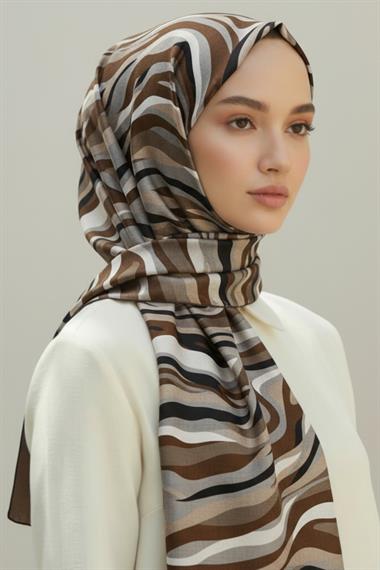 KARACA MODERN ZEBRA ŞAL -  PETROL YEŞİLİ 