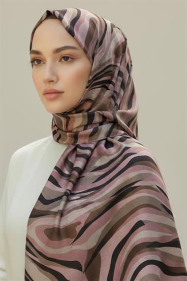 KARACA MODERN ZEBRA ŞAL -  TOZ PEMBE 