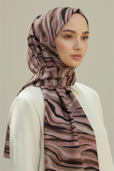 KARACA MODERN ZEBRA ŞAL -  TOZ PEMBE 