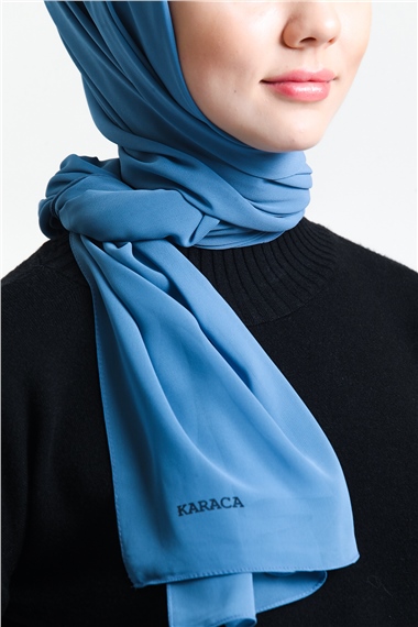 Karaca Nano Krep Şal - İNDİGO