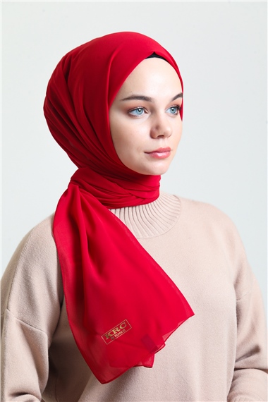 Karaca Nano Krep Şal - KIRMIZI