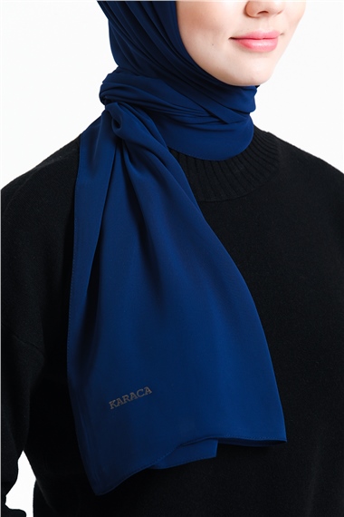 Karaca Nano Krep Şal - LACİVERT