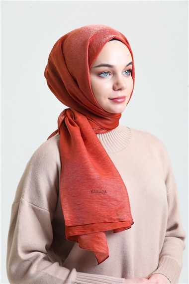 Karaca Pırıltı Şal - KİREMİT