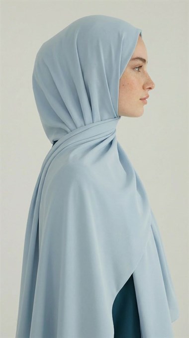 KARACA SAFİR ŞAL - BUZ MAVİSİ 