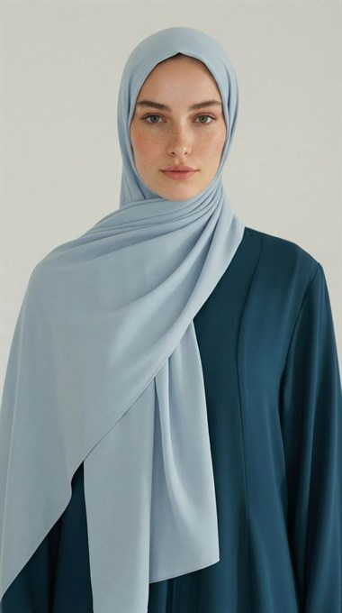 KARACA SAFİR ŞAL - BUZ MAVİSİ 