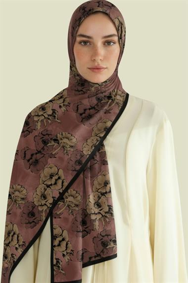 KARACA SEREN COTTON ŞAL -  GÜL KURUSU