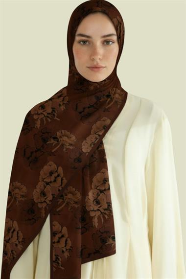 KARACA SEREN COTTON ŞAL - KAHVERENGİ