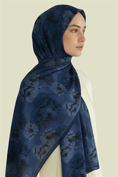 KARACA SEREN COTTON ŞAL - LACİVERT 