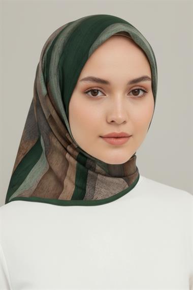KARACA SOYUT DESEN RAYON EŞARP -  HAKİ 