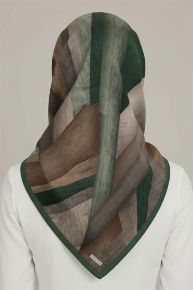 KARACA SOYUT DESEN RAYON EŞARP -  HAKİ 