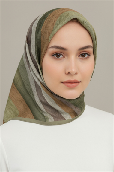 KARACA SOYUT DESEN RAYON EŞARP - YEŞİL 