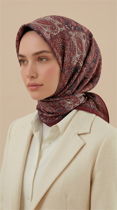 MAVERA 120* 120 CM COTTON EŞARP - KIRMIZI