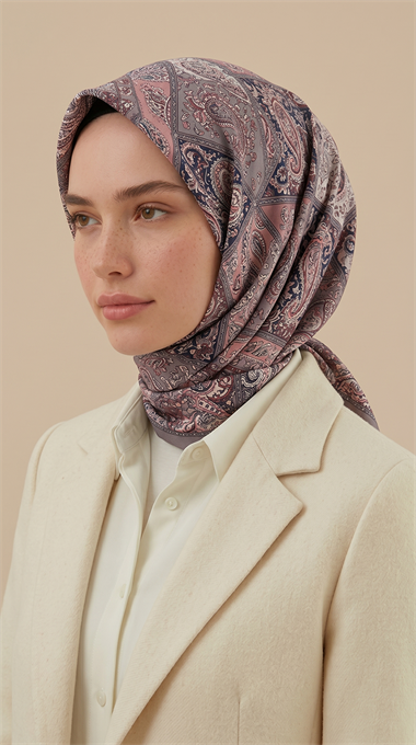Karaca Eşarp ŞAL EŞARP MAVERA 120* 120 CM COTTON EŞARP - LİLA 
