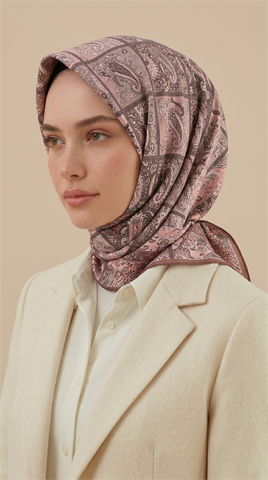 Karaca Eşarp ŞAL EŞARP MAVERA 120* 120 CM COTTON EŞARP - PEMBE / AÇIIK PEMBE 