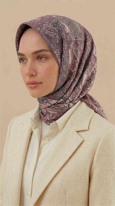 MAVERA 120* 120 CM COTTON EŞARP - PEMBE 