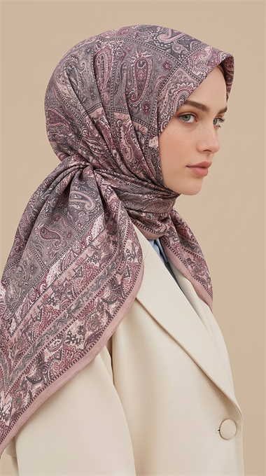 MAVERA 120* 120 CM COTTON EŞARP - PEMBE 